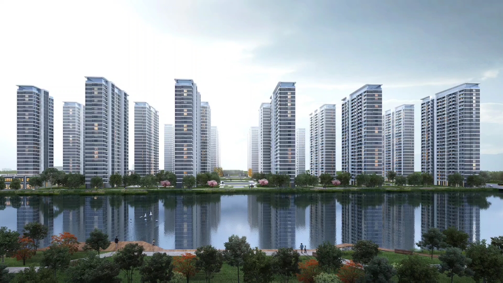 一套住宅小区效果图