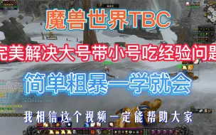 魔兽TBC，完美解决大号带小号吃经验问题，简单粗暴一学就会