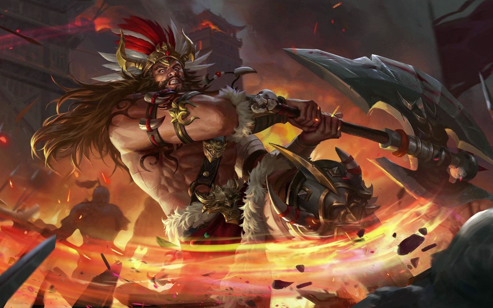 【ol】三国杀界孟获-斧过城摧皮肤语音视频