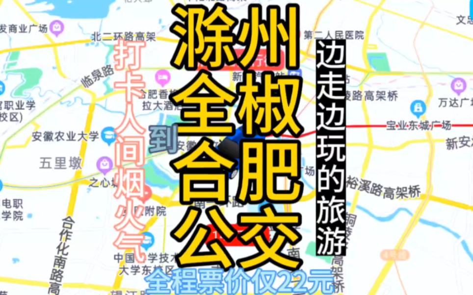 滁州到合肥的公交线路来了,全程票价仅22元哔哩哔哩bilibili