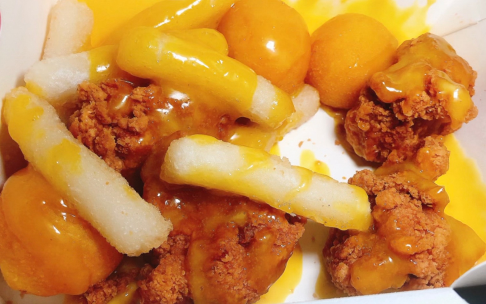 不说话 沉浸式吃韩式炸鸡套餐 炸鸡 年糕 地瓜球 吃播 咀嚼音 助眠