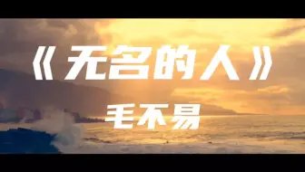 《无名的人》毛不易～致所有 顶天立地却 平凡普通的