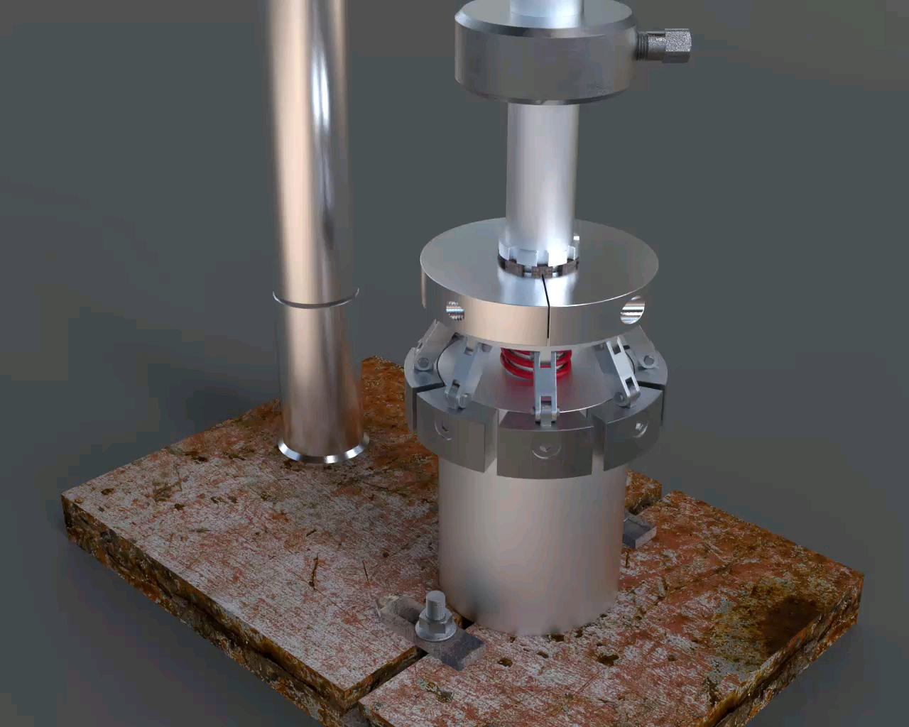 20230328内撑自复位扩张机构#3d动画演示 #机械之美