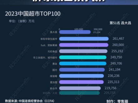 2023年中国超市TOP100哔哩哔哩bilibili