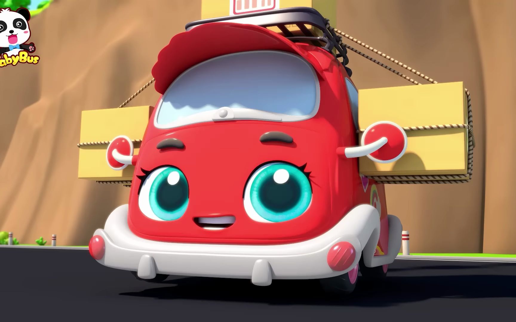 [图]宝宝巴士BABYBUS英语儿歌动画系列 Five Little Cars Jumping on the Road 5辆小汽车在路上跳