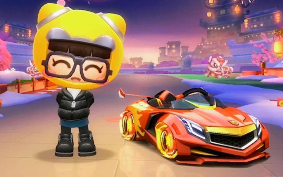 跑跑卡丁车手游,穿羽绒服的黑妞,这画面效果挺真实啊!