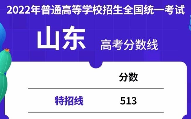 特招线513分,普通类一段线437分!2022山东高考放榜哔哩哔哩bilibili