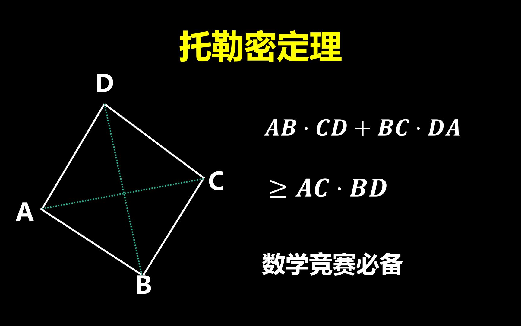 數學競賽必備:托勒密定理