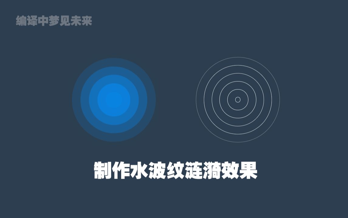 学习:HTML&CSS制作水波纹涟漪效果哔哩哔哩bilibili