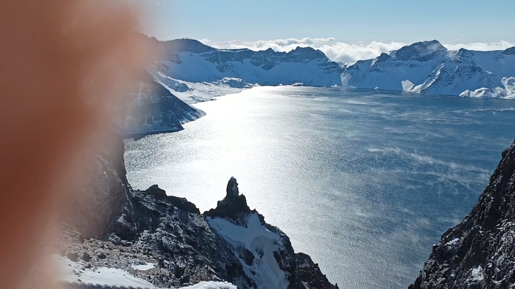 冬天的长白山天池