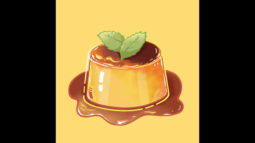 板绘练习27～临摹食物美味小布丁插画练习