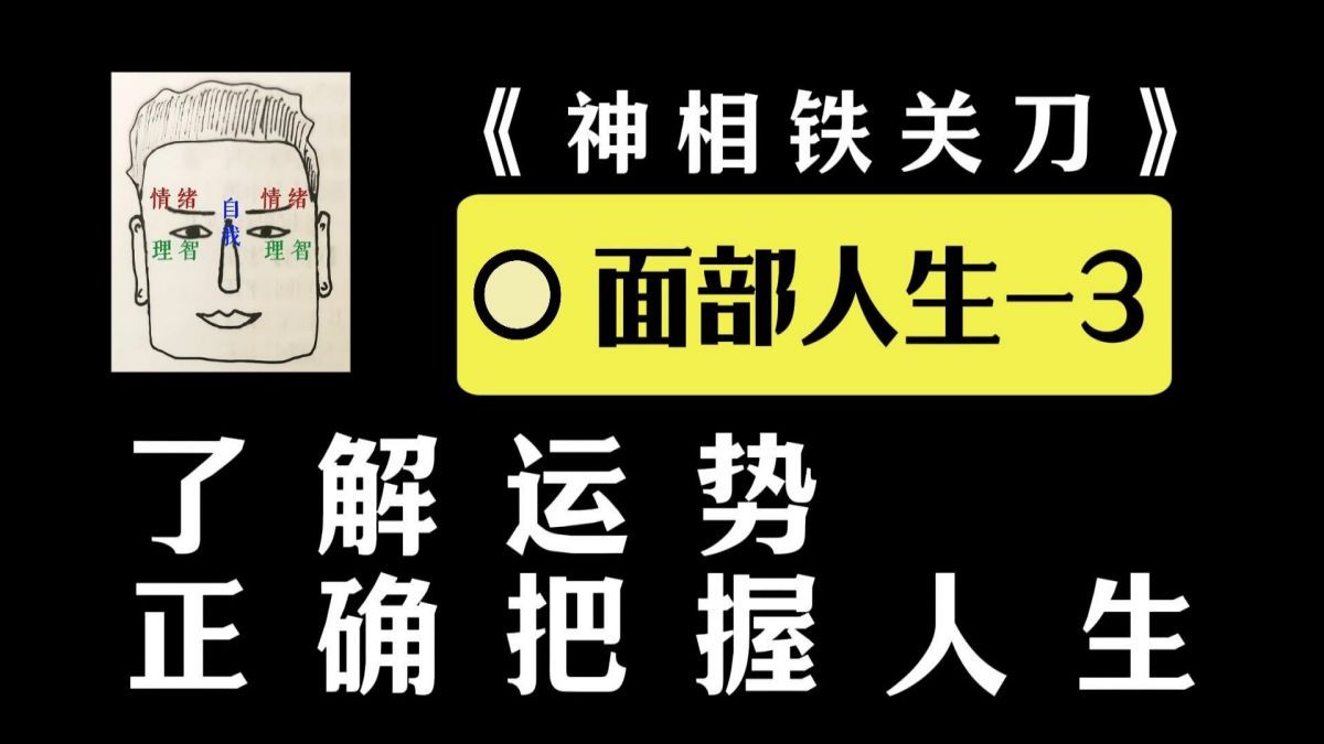 《神相铁关刀》面部人生(3)了解运势,正确把握人生哔哩哔哩bilibili