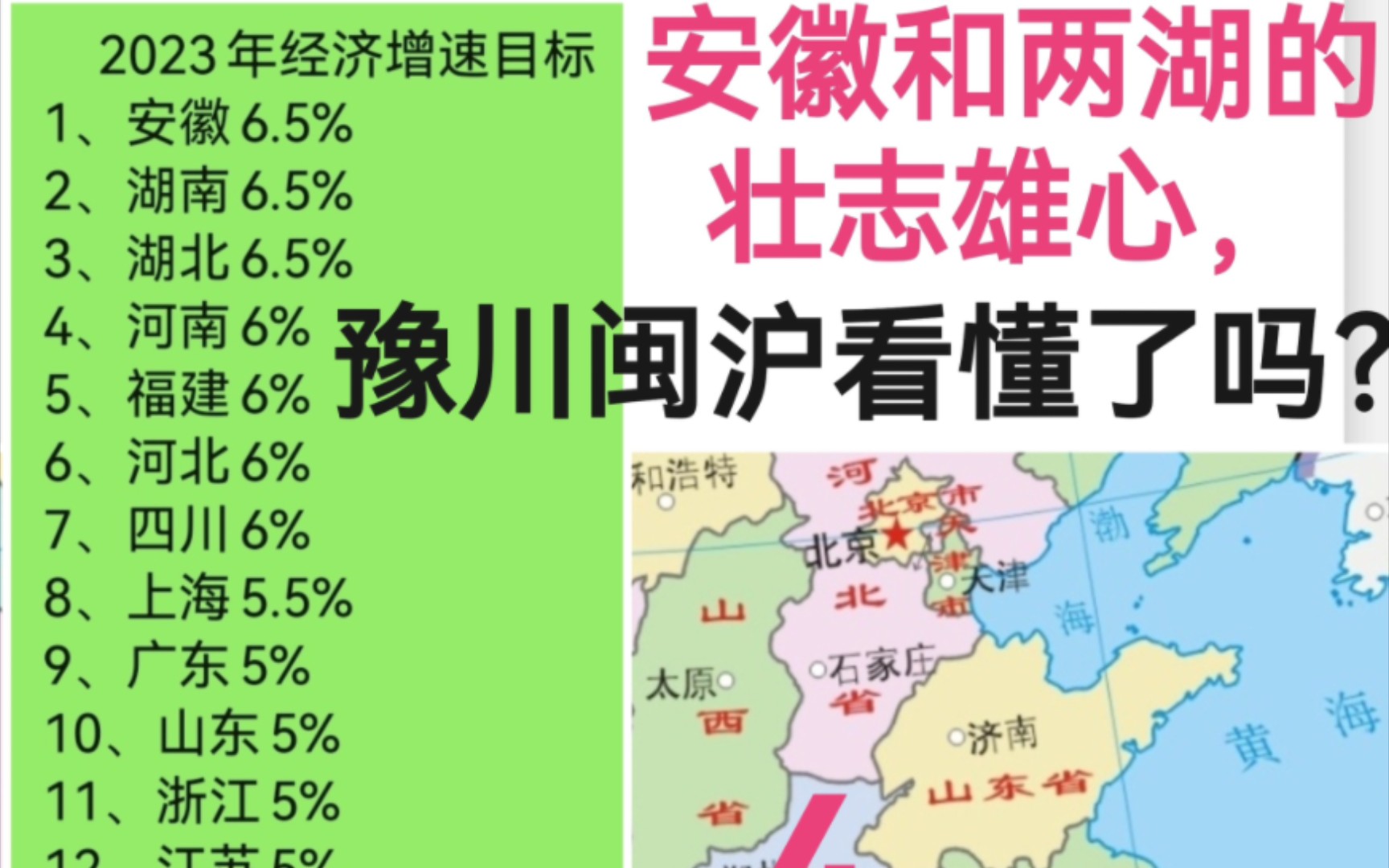 安徽和两湖的壮志雄心,豫川闽沪看懂了吗?哔哩哔哩bilibili