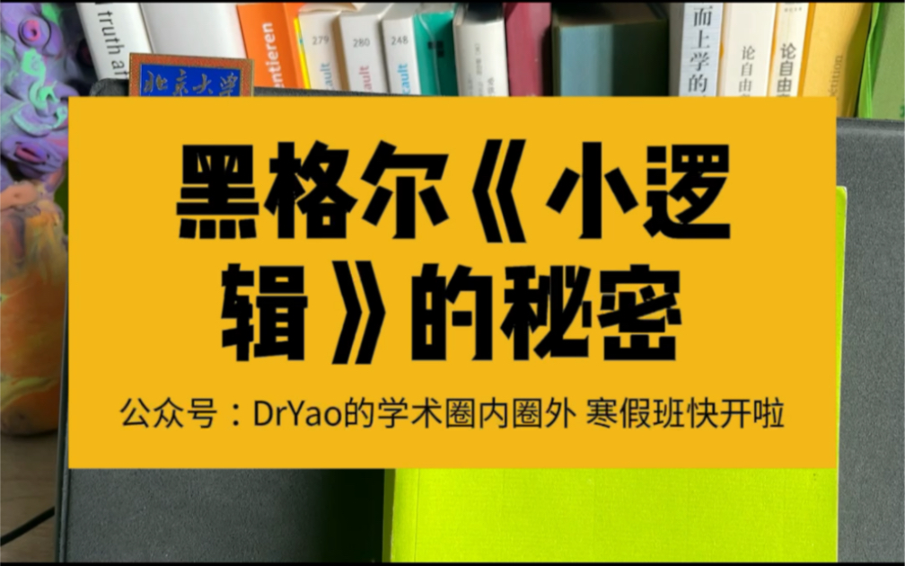 黑格尔《小逻辑》,一本你不得不读的好书!哔哩哔哩bilibili