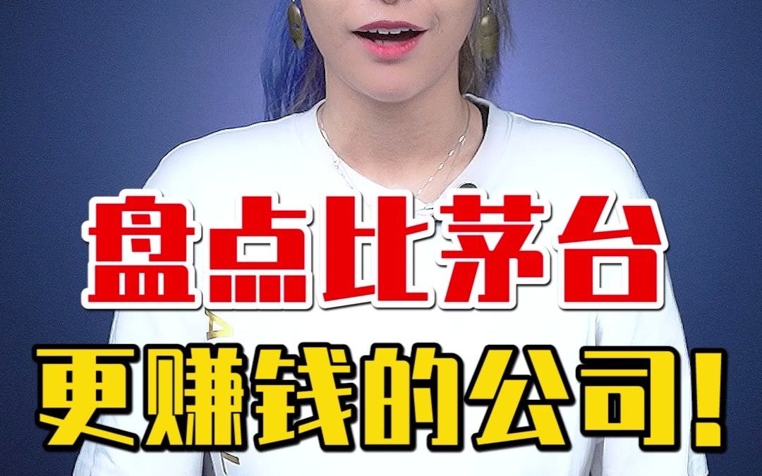 盘点比茅台更赚钱的公司!!哔哩哔哩bilibili