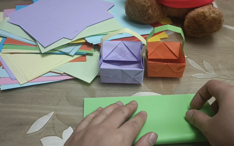 折纸——可以装东西的手提篮