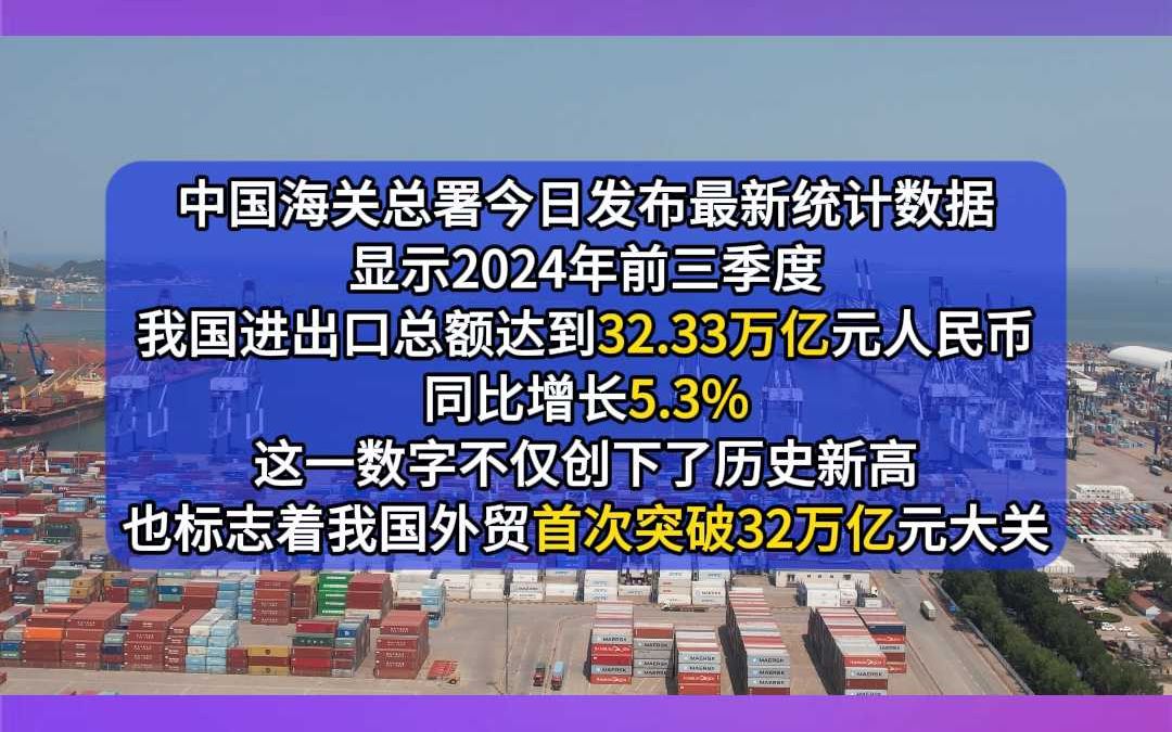 总额首破32万亿元 中国外贸交出亮眼成绩单哔哩哔哩bilibili