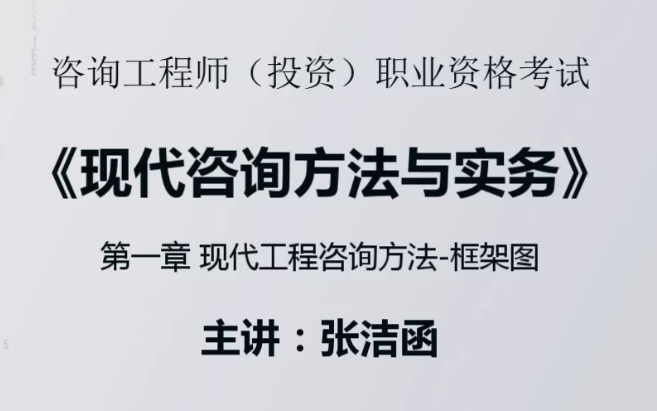 [图]决胜2022年咨询工程师现代咨询方法与实务精讲【ZD】-张洁涵