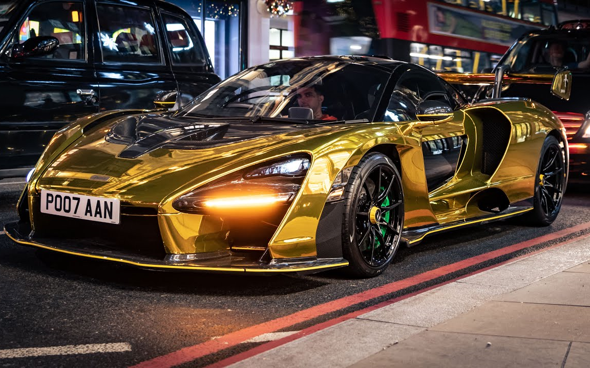 【4k】【超跑】全球第一辆镀金迈凯伦塞纳!