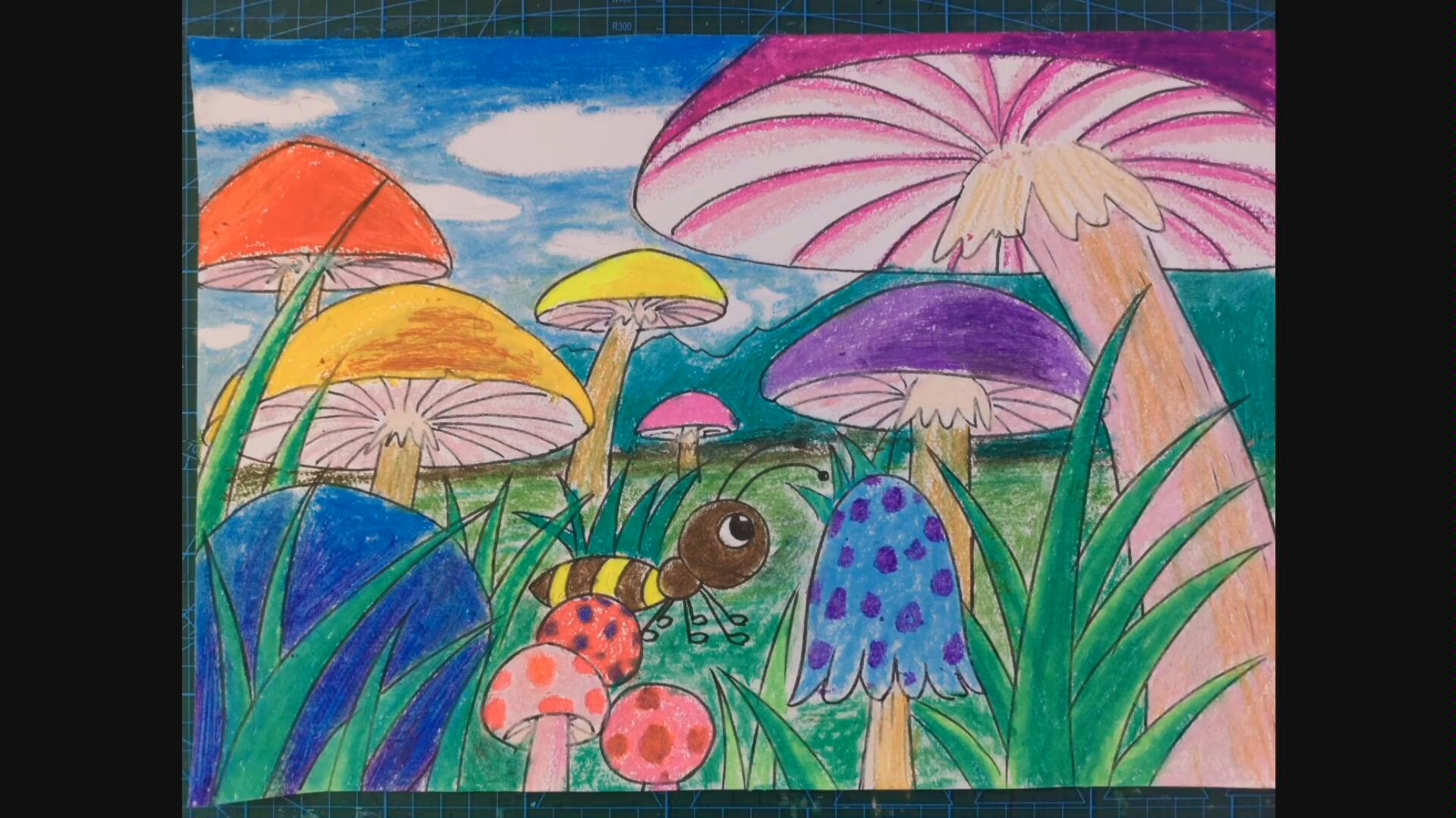 森林小蘑菇画画图片图片