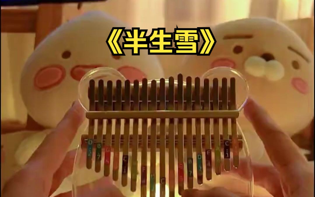 水晶拇指琴卡林巴弹奏《半生雪》带曲谱教学