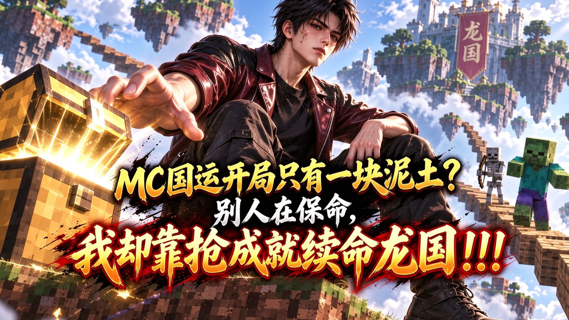 【热门完整版】MC国运开局只有一块泥土，别人忙着保命我却靠抢成就给整个龙国续命！！！