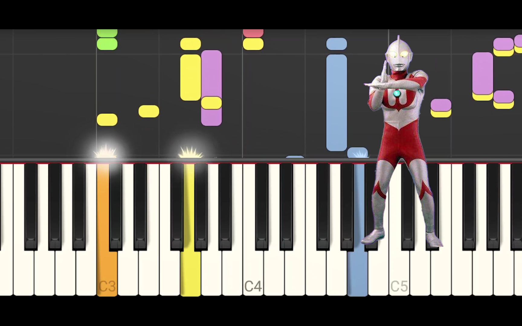 奥特曼中各种音乐的旋律 模拟弹奏_哔哩哔哩_bilibili