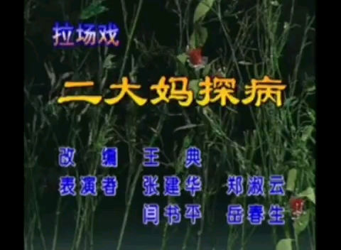 [图]【二人转 1996年长白山音像制片厂拍摄】《二大妈探病》张建华、郑淑云、闫淑萍、岳春生.吉林省民间艺术团演出