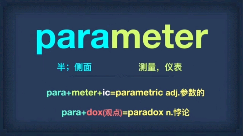 一起背单词parameter哔哩哔哩bilibili