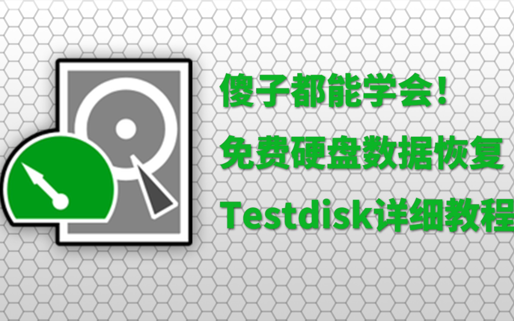 免费硬盘数据恢复!数据丢了别慌,这是硬盘数据恢复软件Testdisk的教程哔哩哔哩bilibili