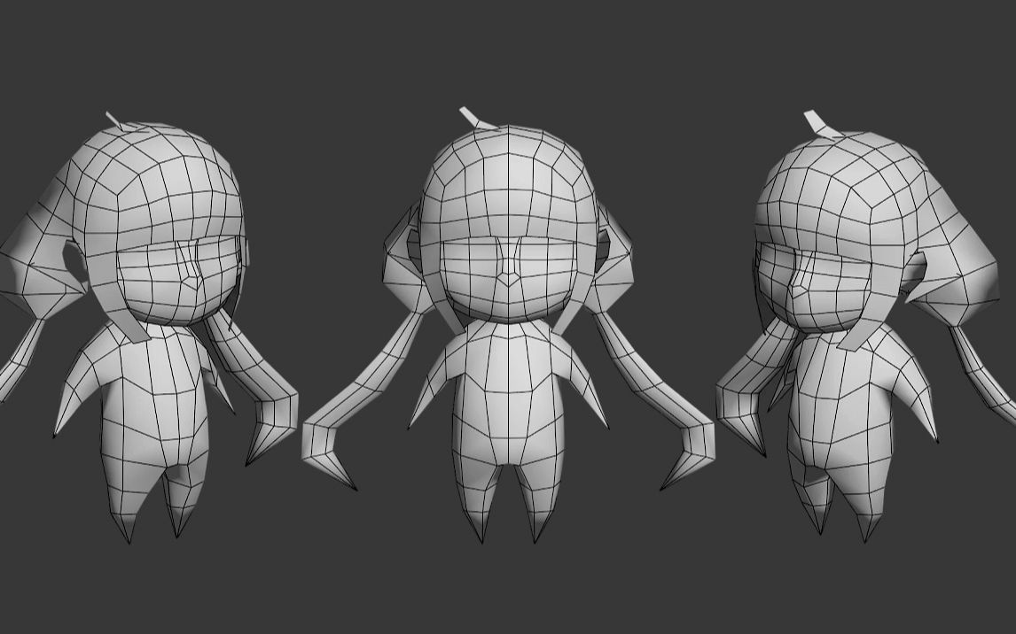 [图]【3dmax角色建模】从零基础布线开始，教你制作全身Q版角色模型