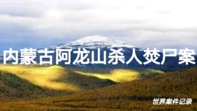 内蒙古阿龙山杀人焚尸案哔哩哔哩bilibili