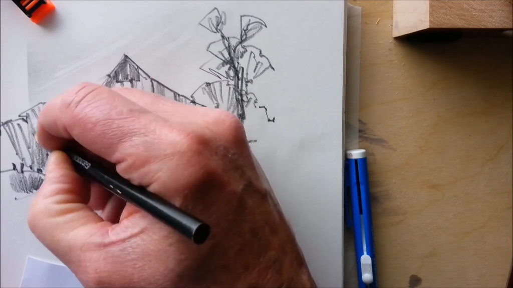 铅笔速写·谷仓|钢笔淡彩大师 peter sheeler 绘画专辑(4)