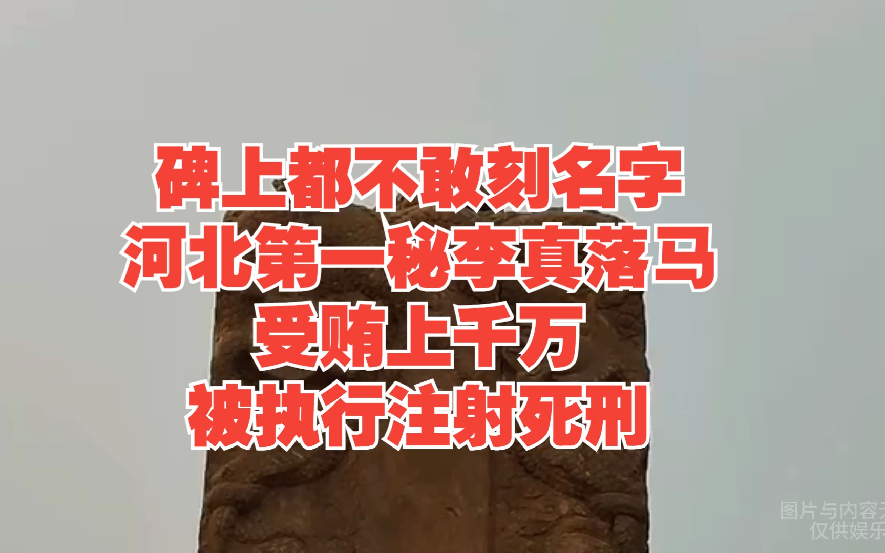 碑上都不敢刻名字?“河北第一秘”李真落马,受贿上千万,最终,被执行注射死刑哔哩哔哩bilibili