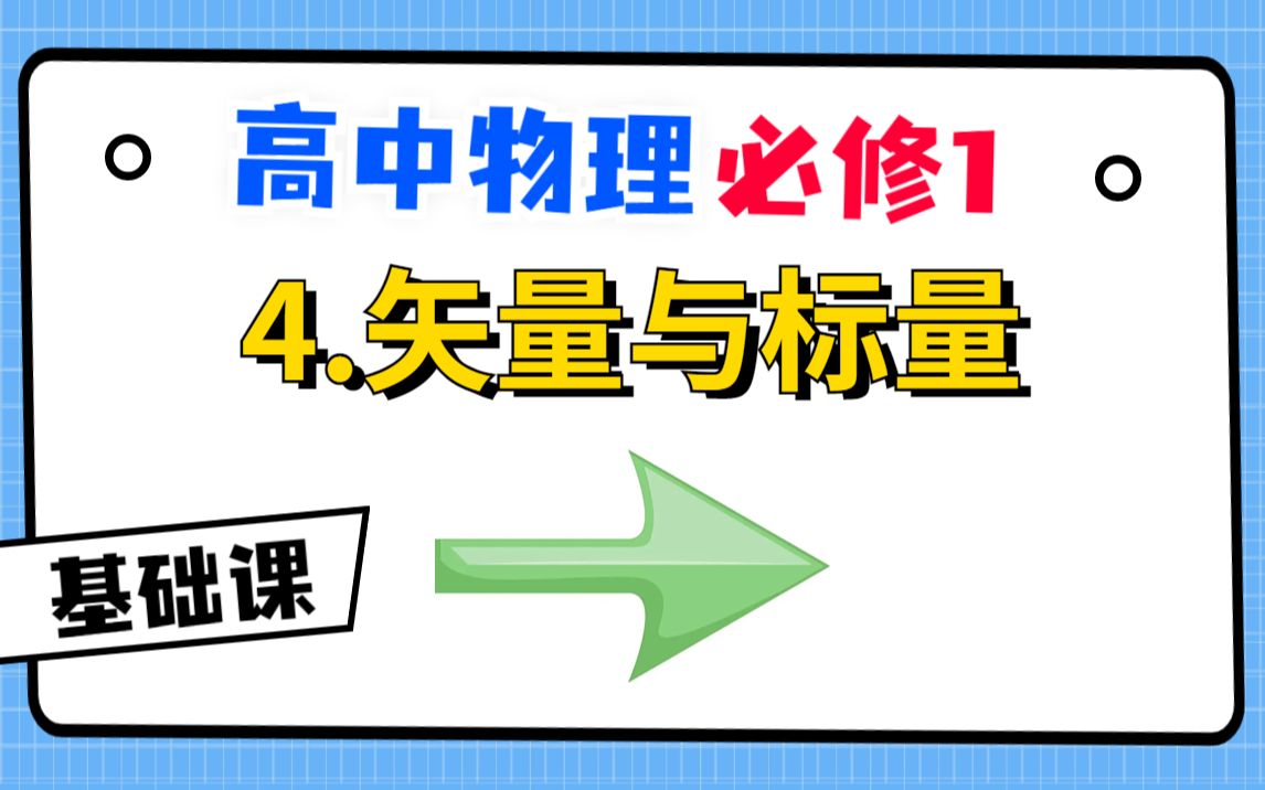 [图]【高中物理必修1基础课】4.矢量与标量