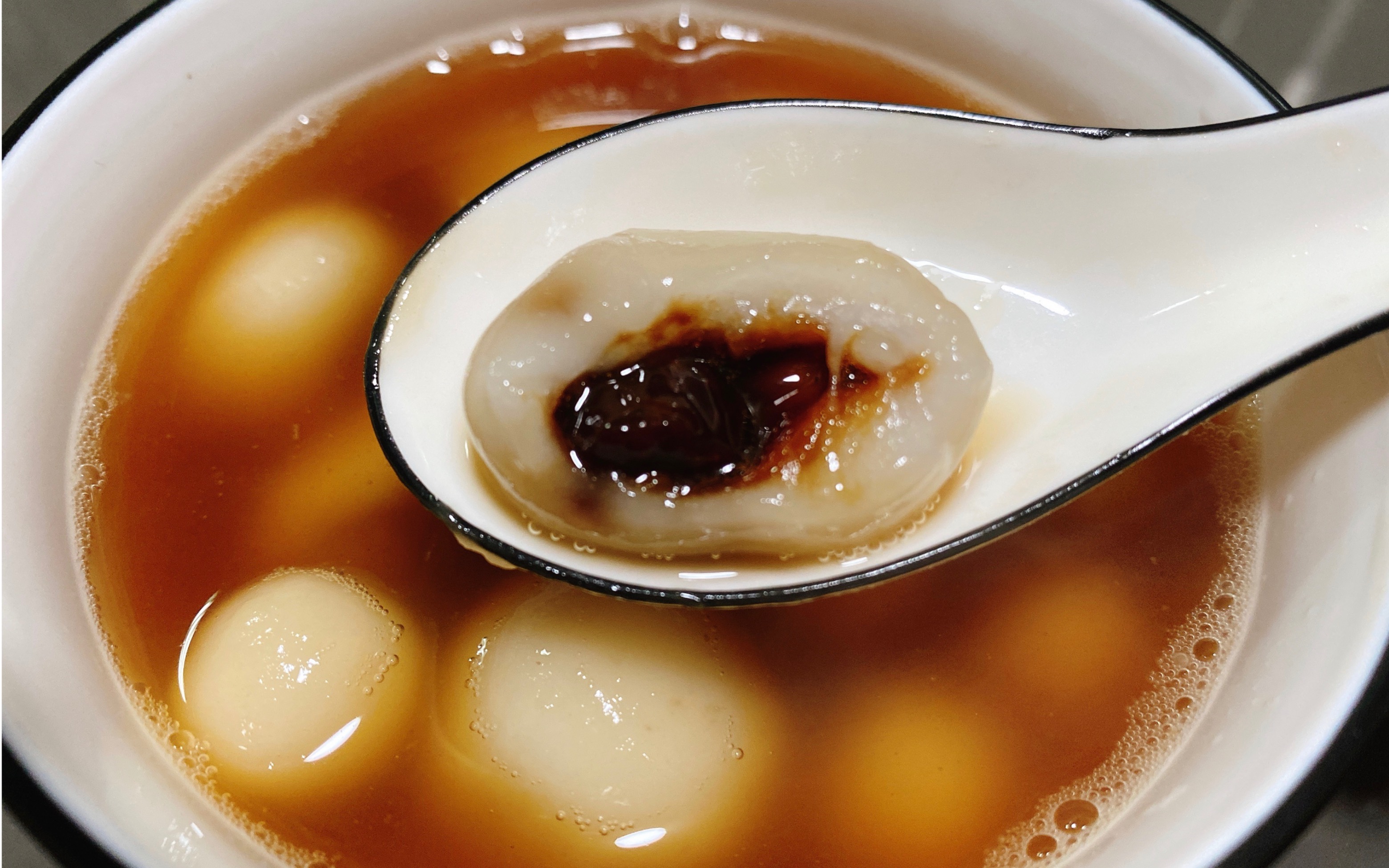 南方人的冬至,怎么少得了汤圆呢?汤圆自制全过程,吃起来真是q弹