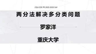 CQU-COE PR 两分类算法实验