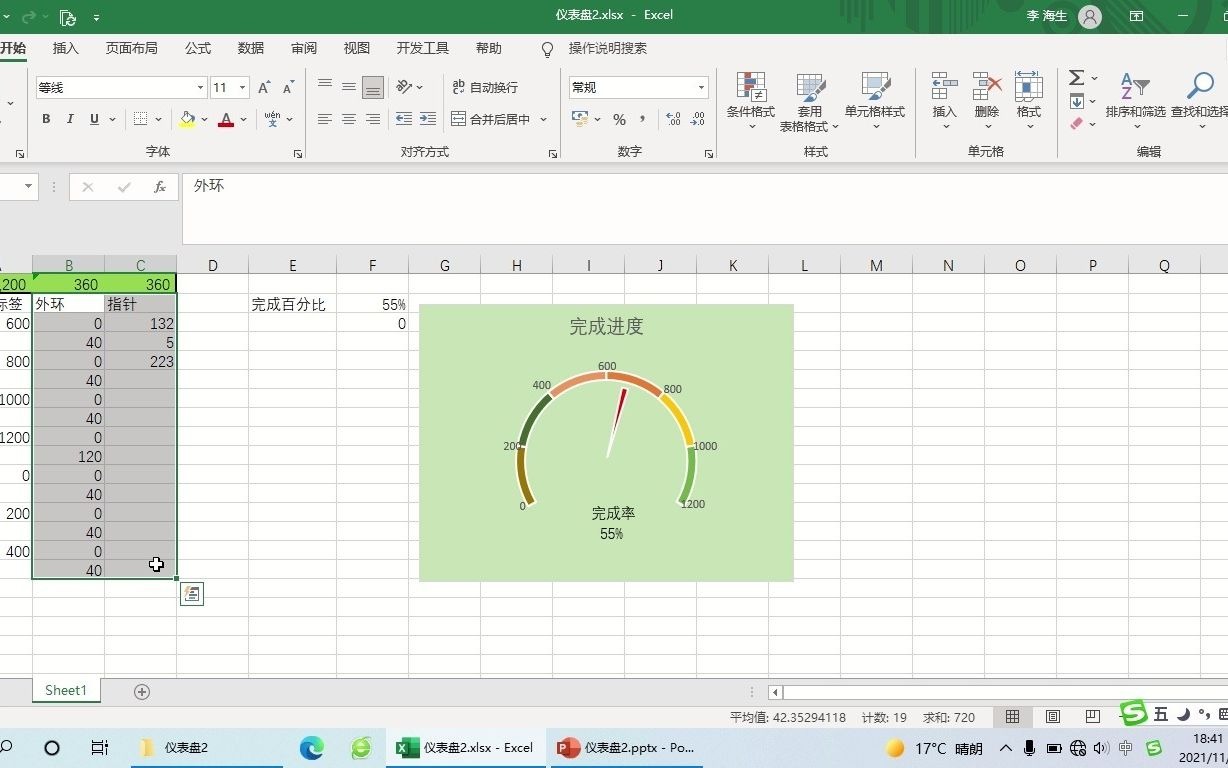 Excel制作仪表盘,动态仪表盘制作哔哩哔哩bilibili