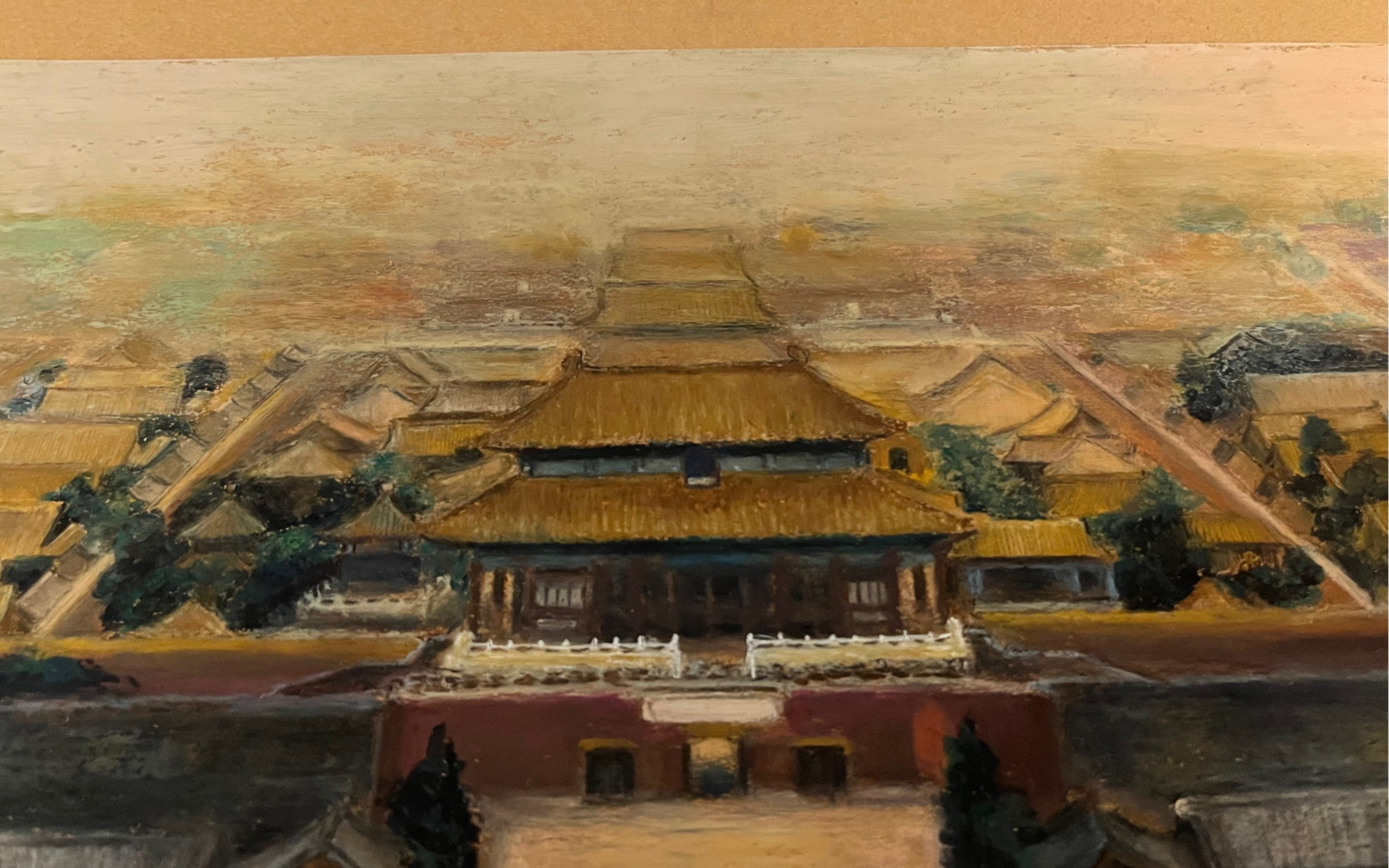 油画棒|因为一首曲,画了一幅《故宫》_哔哩哔哩_bilibili