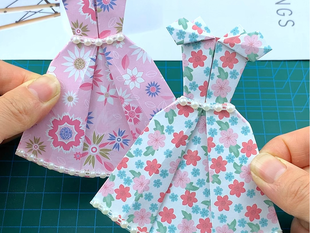 公主裙折纸教程来啦,幼儿园小朋友都说简单