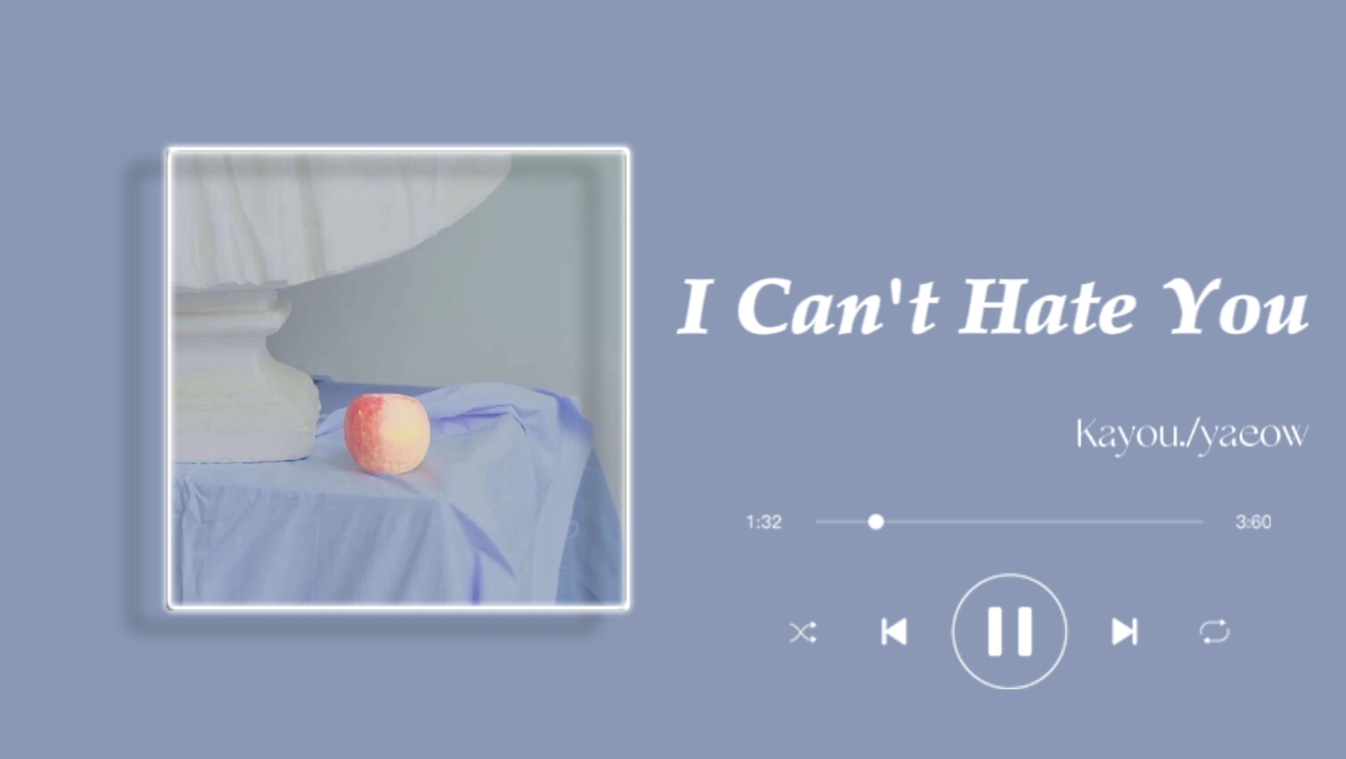 [图]【日推歌单】I Can't Hate You｜“世界只是一些影影绰绰的温柔”