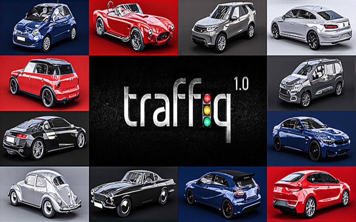 【blender插件】:Traffiq Full 1.1 汽车交通工具插件,附带所有汽车完整资产库!哔哩哔哩bilibili