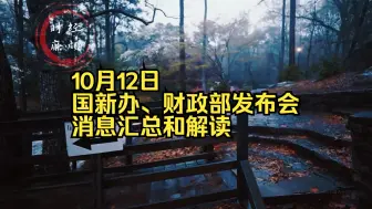 下载视频: 10月12日 国新办、财政部发布会消息汇总和解读