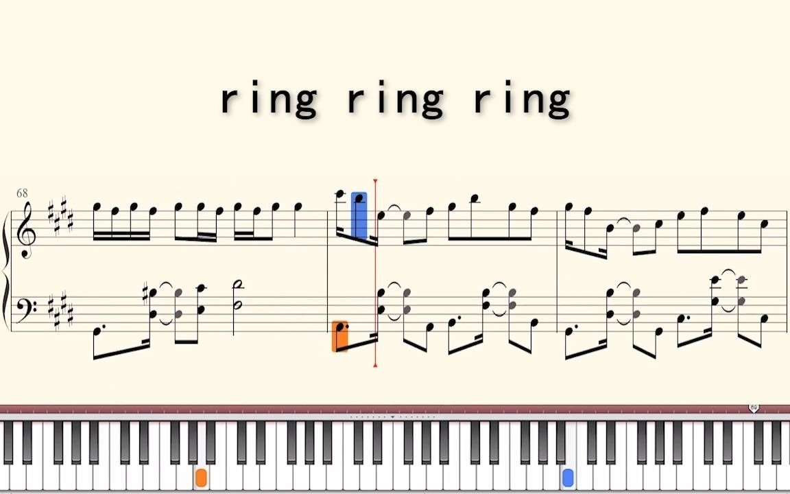 ringring钢琴简谱图片