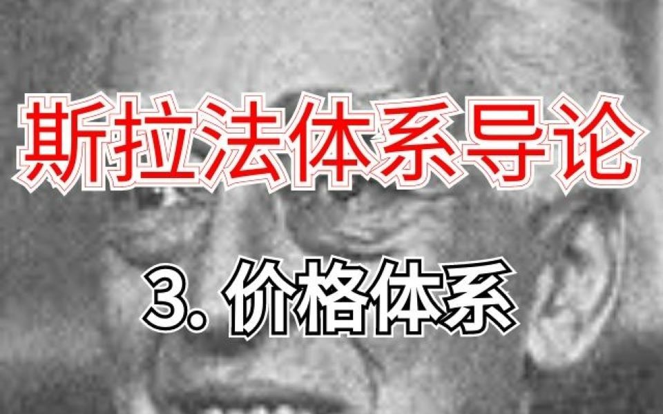 斯拉法体系导论(3. 价格体系)哔哩哔哩bilibili