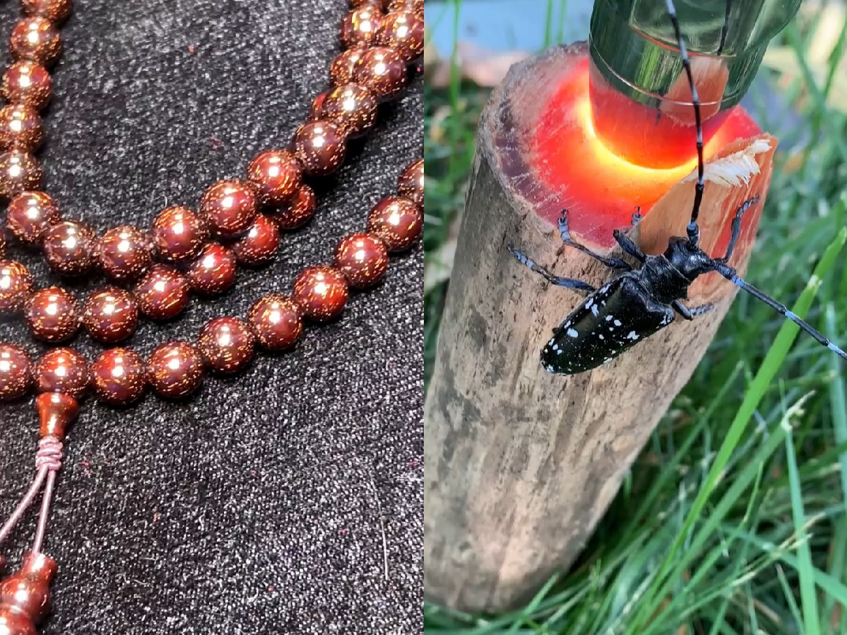 小叶紫檀高品质佛珠手串文玩雅物仙作红木