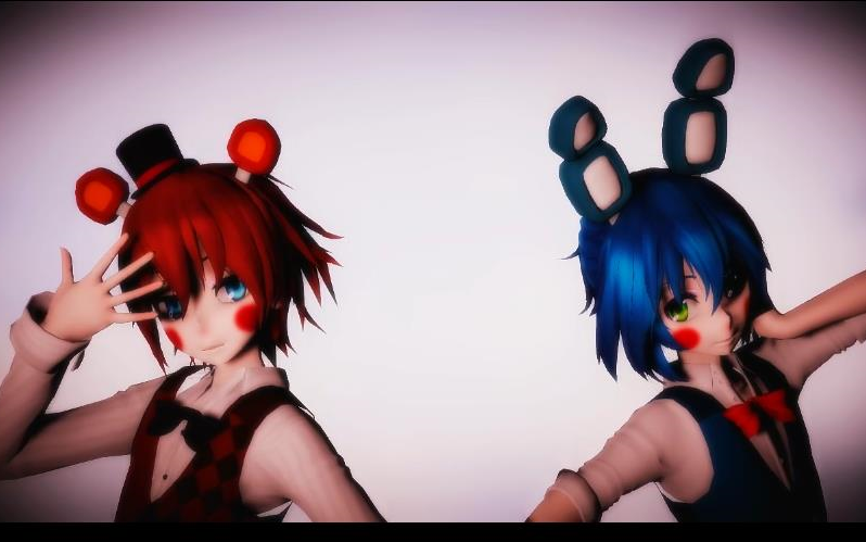 [fnaf x mmd][新熊兔]被害妄想携带女子(笑)[720p30]_哔哩哔哩 (゜-゜