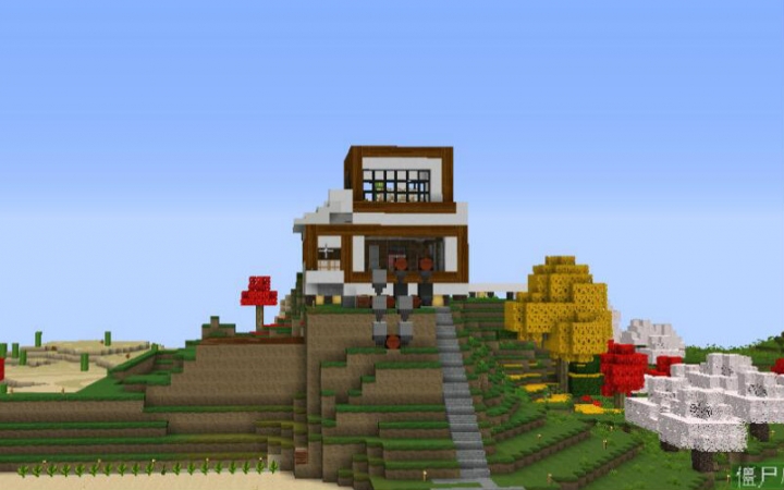 小德桑 Minecraft 和风枫叶豆腐的世界p13 14 房子终于开始盖啦 电影