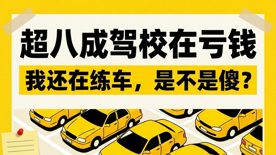 全国驾校超八成在亏钱，我还在练车，是不是傻？🤡
