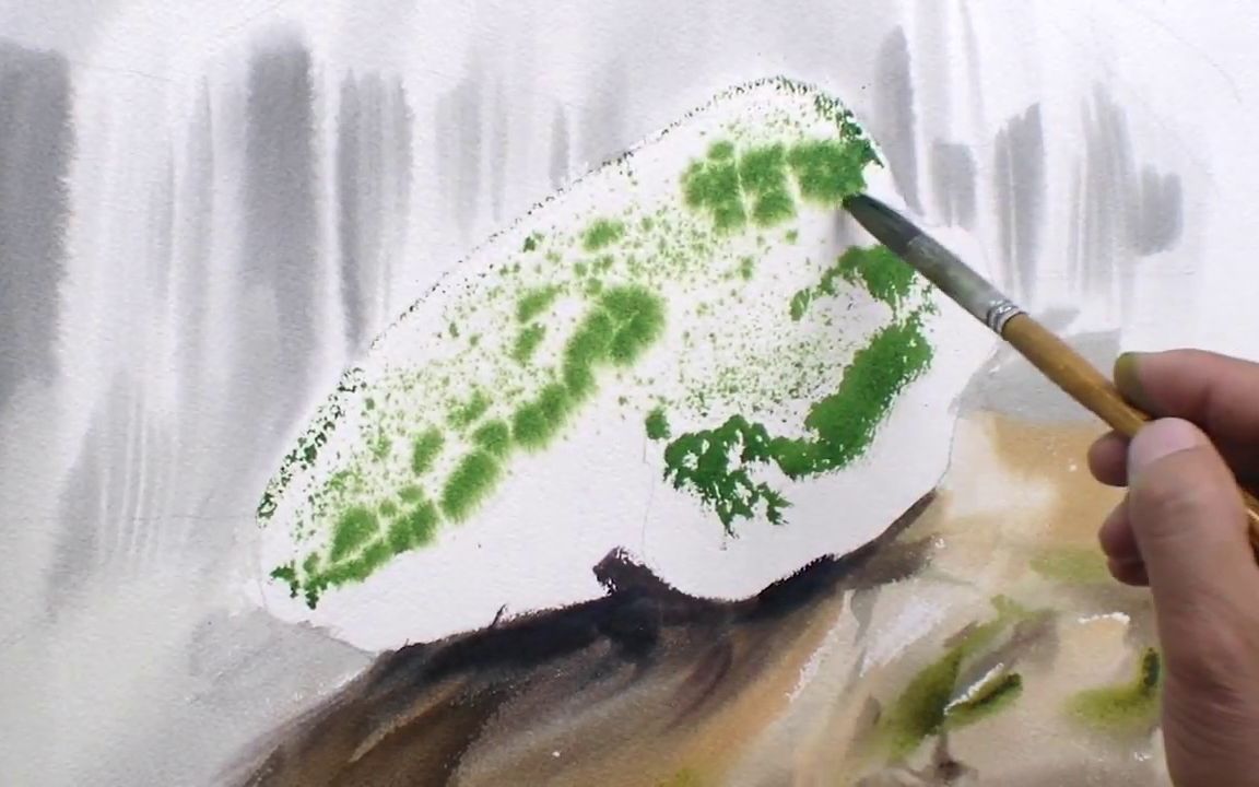 苔藓水彩画,让画画变得更简单